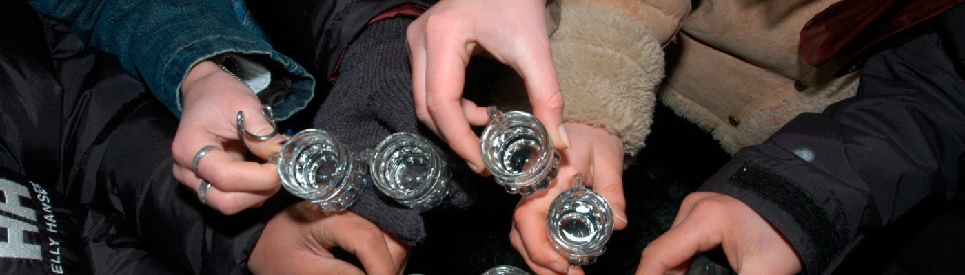 Drinking,A,Shot,Glass,Of,Schnapps,Or,Booze;,Hard,Liquor